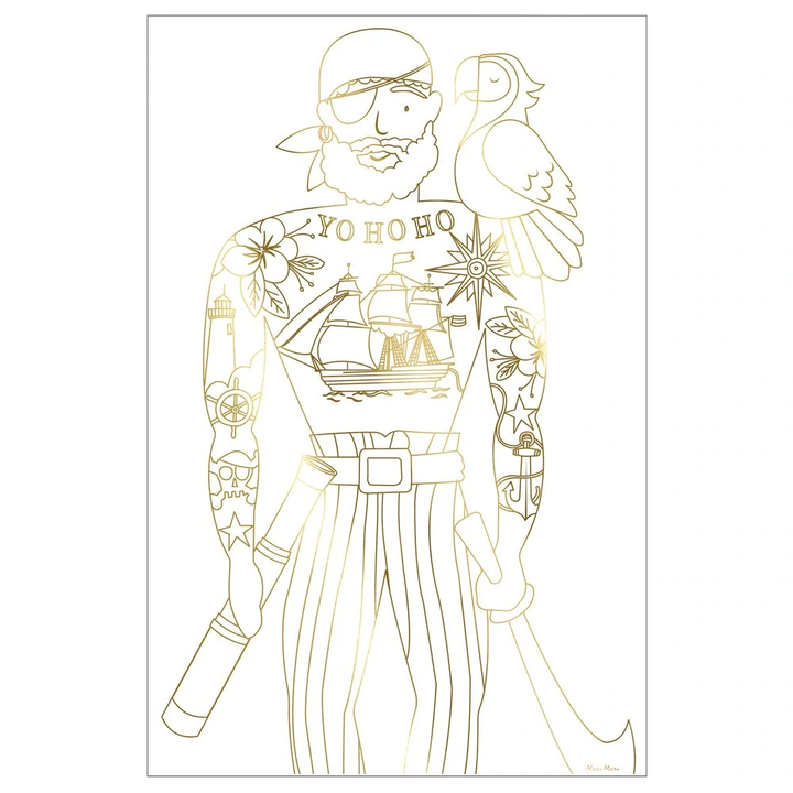 PIRATE COLORING POSTERS Meri Meri Coloring Book Bonjour Fete - Party Supplies