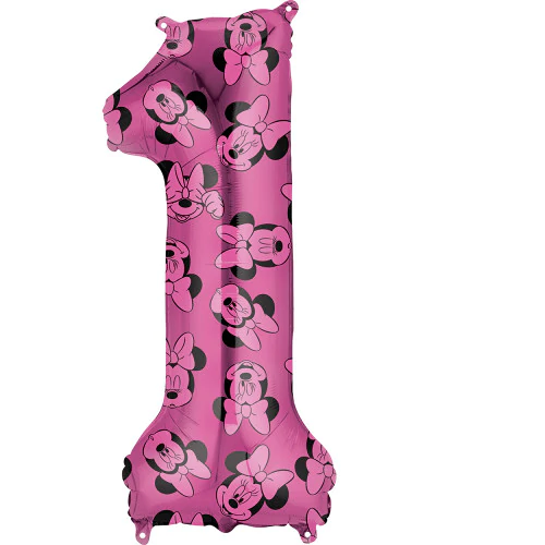 MINNIE MOUSE FOREVER NUMBER 1 BALLOON LA Balloons Bonjour Fete - Party Supplies