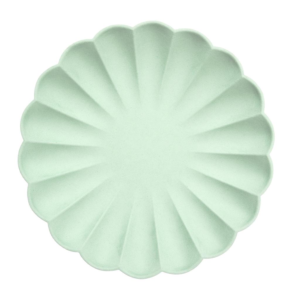 SIMPLY ECO MINT GREEN PLATES Meri Meri Plates Bonjour Fete - Party Supplies