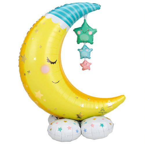 MOON AND STARS AIRLOONZ BALLOON LA Balloons Bonjour Fete - Party Supplies