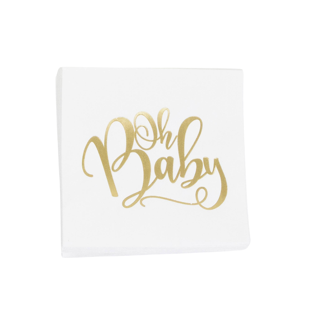 OH BABY COCKTAIL NAPKINS ThreeTwoOne Bonjour Fete - Party Supplies