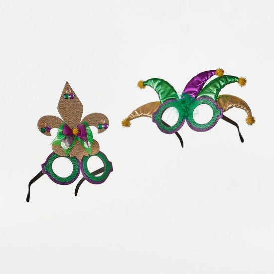 MARDI GRAS GLASSES One Hundred 80 Degrees Mardi Gras Bonjour Fete - Party Supplies
