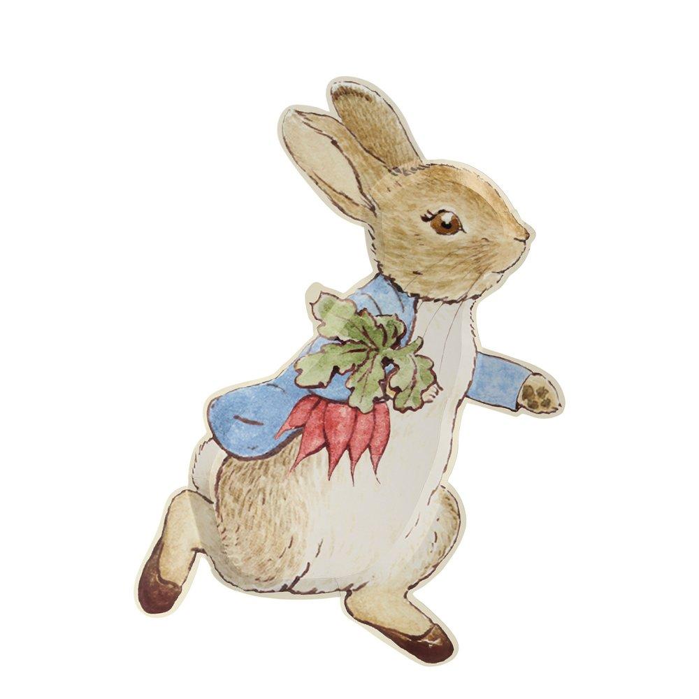 PETER RABBIT DIE CUT PLATES Meri Meri Plates Bonjour Fete - Party Supplies