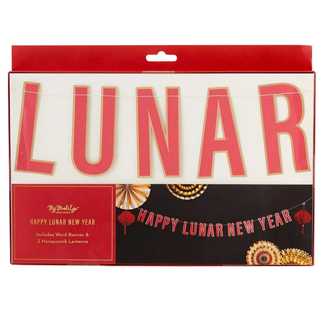 HAPPY LUNAR NEW YEAR BANNER My Mind's Eye Lunar New Year Bonjour Fete - Party Supplies