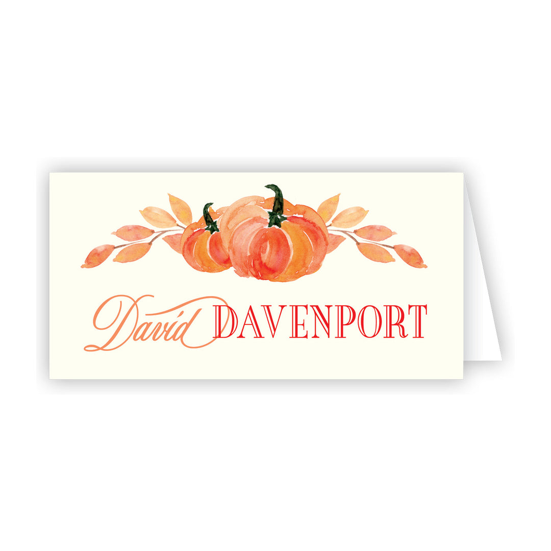 PUMPKIN PLACE CARDS Rosanne Beck Collections Thanksgiving Party Supplies Bonjour Fete - Party Supplies