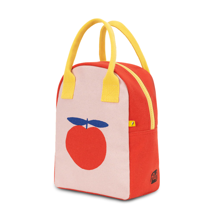 RED APPLE ZIPPER LUNCH BAG Fluf Lunch Box Bonjour Fete - Party Supplies