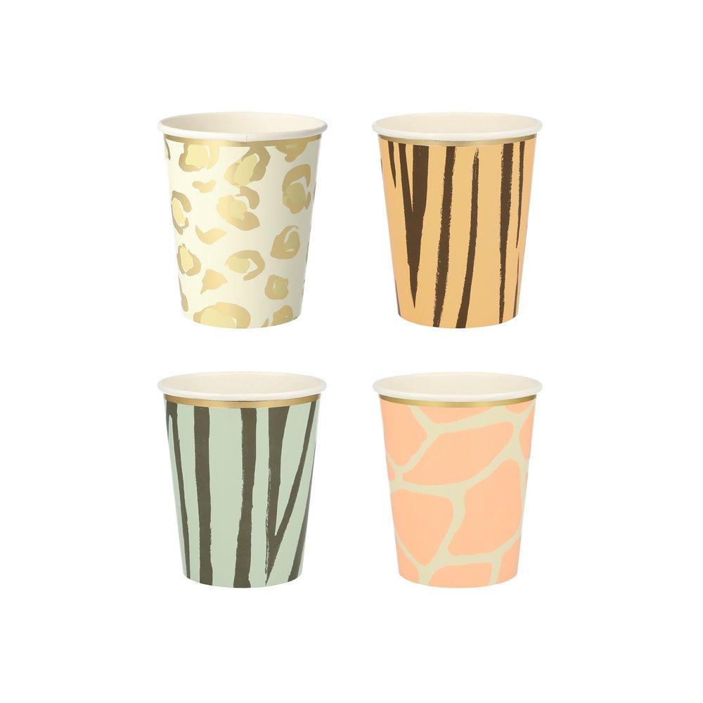 SAFARI ANIMAL PRINT PARTY CUPS Meri Meri Cups Bonjour Fete - Party Supplies