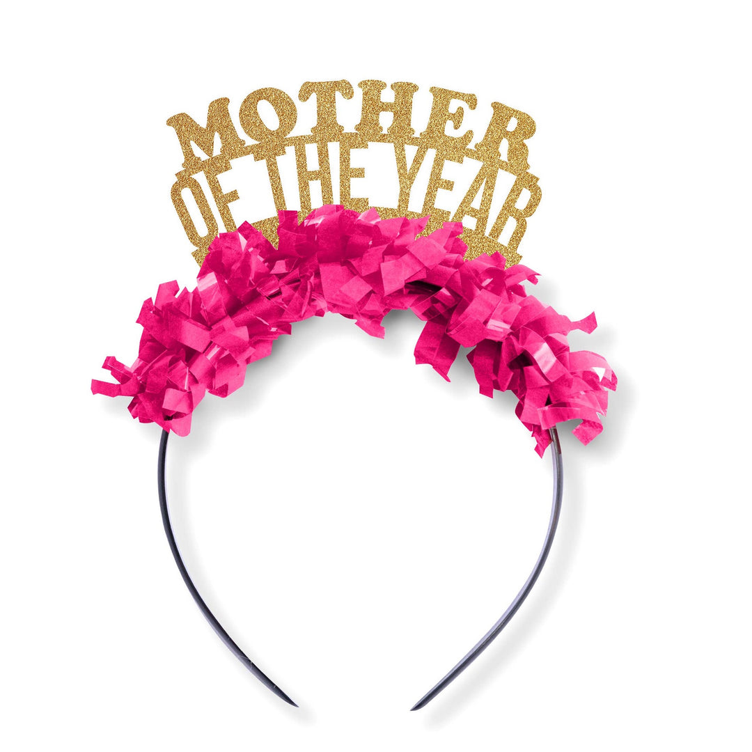 Mother of The Year Mother's Day Headband Crown Festive Gal Bonjour Fete - Party Supplies