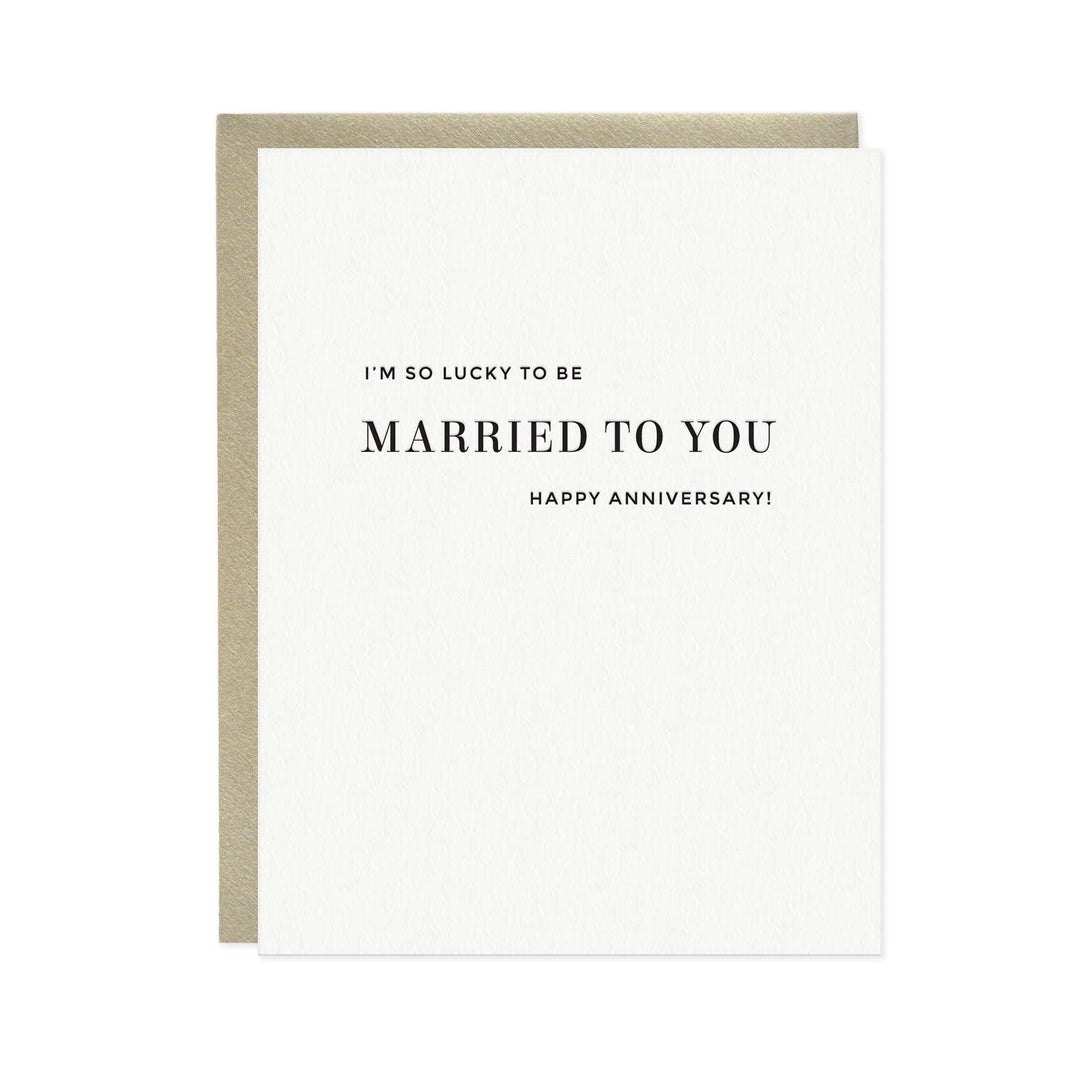 Married to You Anniversary Greeting Card Missive 0 Faire Bonjour Fete - Party Supplies