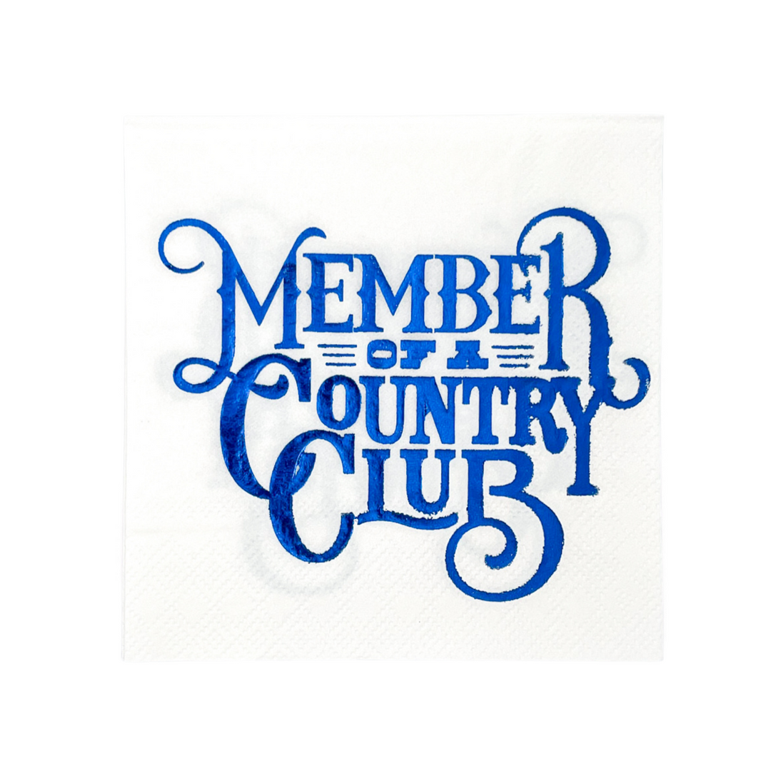 MEMBER OF A COUNTRY CLUB COCKTAIL NAPKINS Bonjour Fête Bonjour Fete - Party Supplies