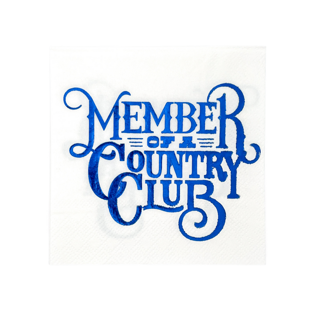 MEMBER OF A COUNTRY CLUB COCKTAIL NAPKINS Bonjour Fête  Bonjour Fete - Party Supplies