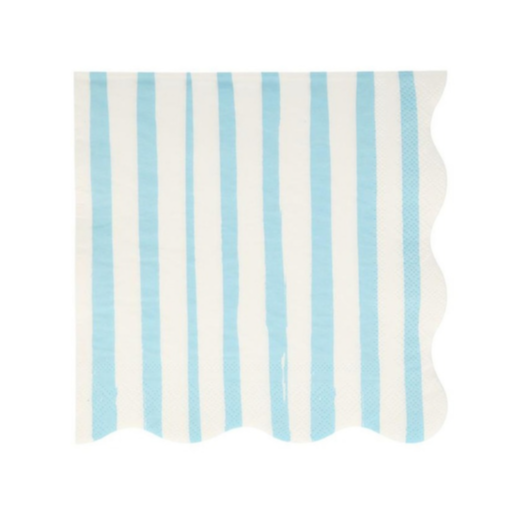 BLUE STRIPE LARGE PARY NAPKINS Meri Meri Napkins Bonjour Fete - Party Supplies