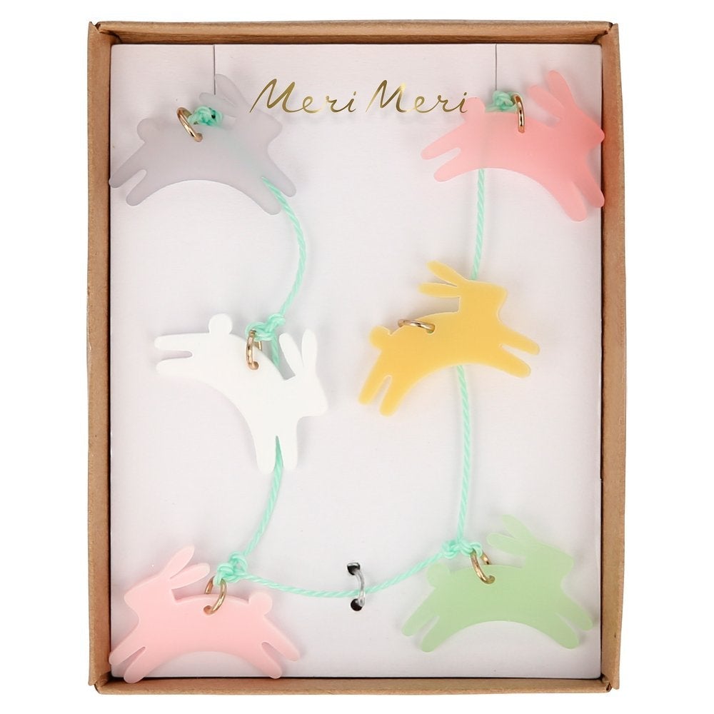 LEAPING BUNNY NECKLACE Meri Meri Kid's Jewelry Bonjour Fete - Party Supplies