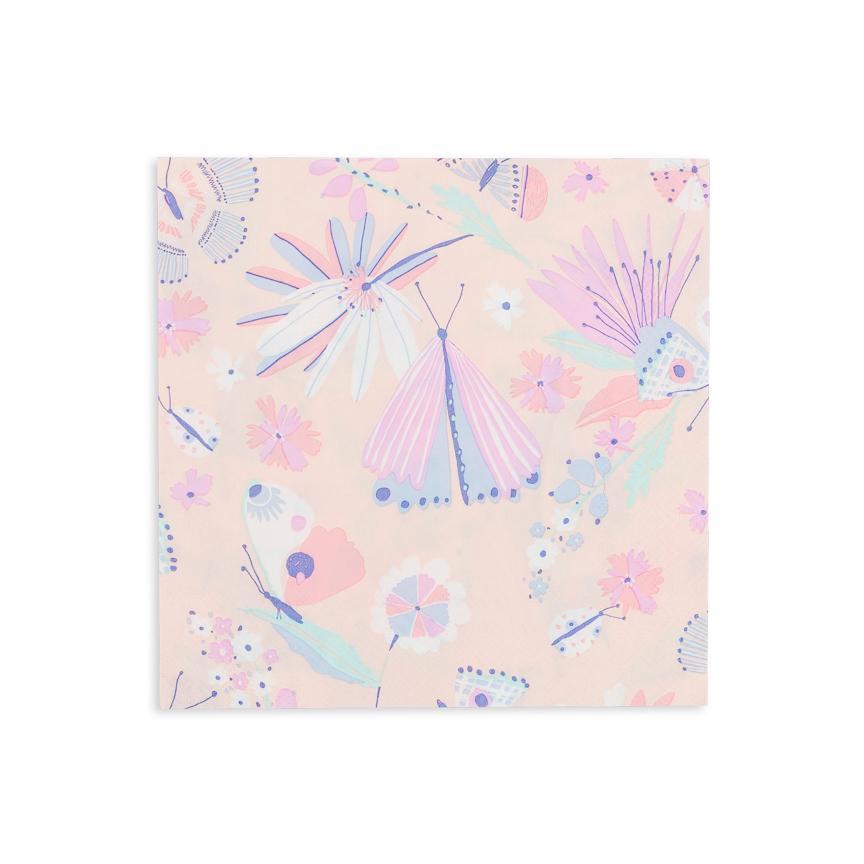 FLUTTER BUTTERFLY LARGE NAPKINS Jollity & Co. + Daydream Society Napkins Bonjour Fete - Party Supplies