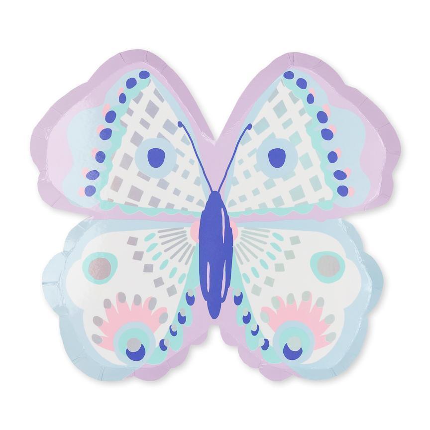 FLUTTER BUTTERFLY LARGE PLATES Jollity & Co. + Daydream Society Plates Bonjour Fete - Party Supplies