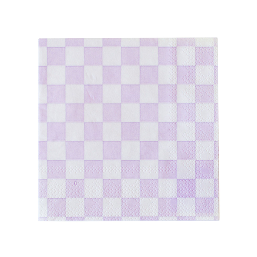 Check It! Purple Posse Large Napkins - 16 Pk. Jollity & Co. + Daydream Society 0 Faire Bonjour Fete - Party Supplies