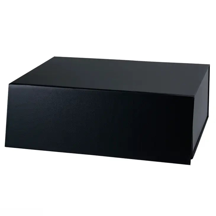 13.8x7.9x4.7" Collapsible Gift Box with Magnetic Closure Black Wrapaholic Gifts & Packing Company Bonjour Fete - Party Supplies