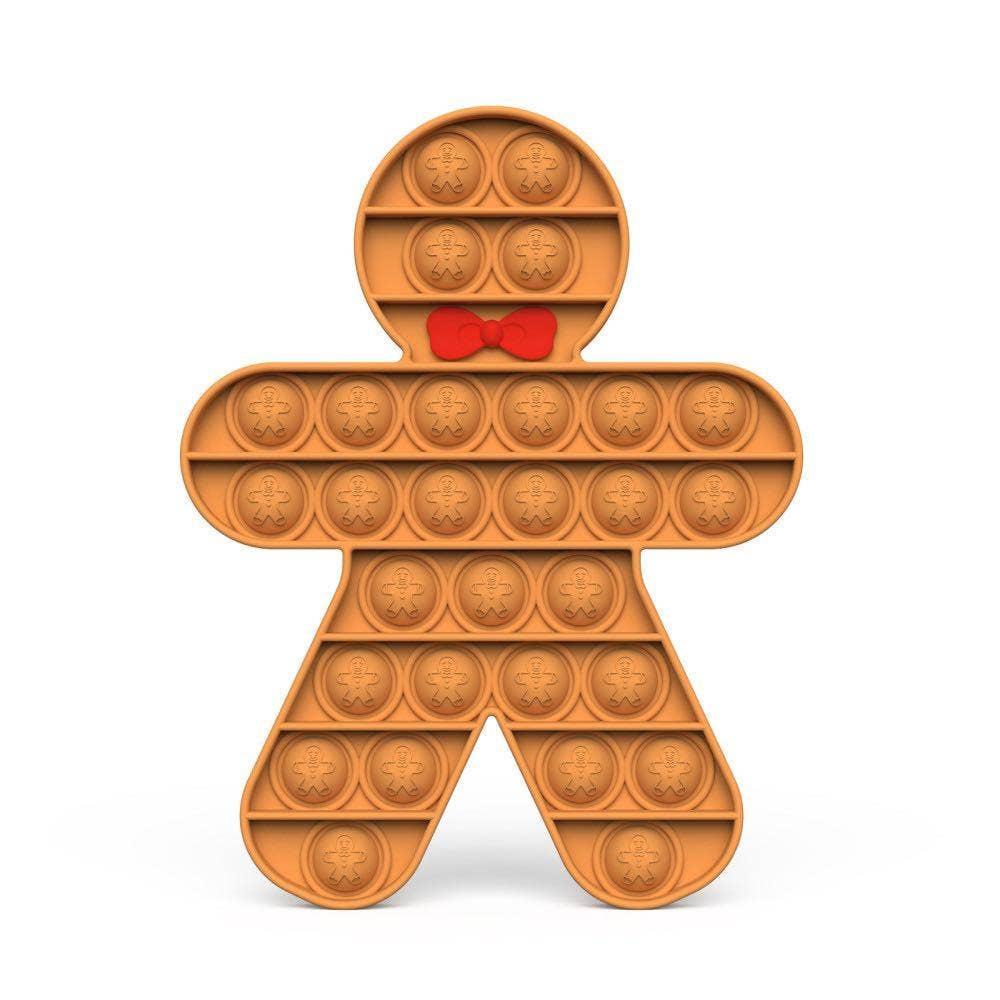 Pop It Fidget Toy Gingerbread Man Yourself Expression Toy Bonjour Fete - Party Supplies