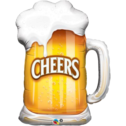 CHEERS BEER BALLOON Qualatex Balloons WITH HELIUM Bonjour Fete - Party Supplies