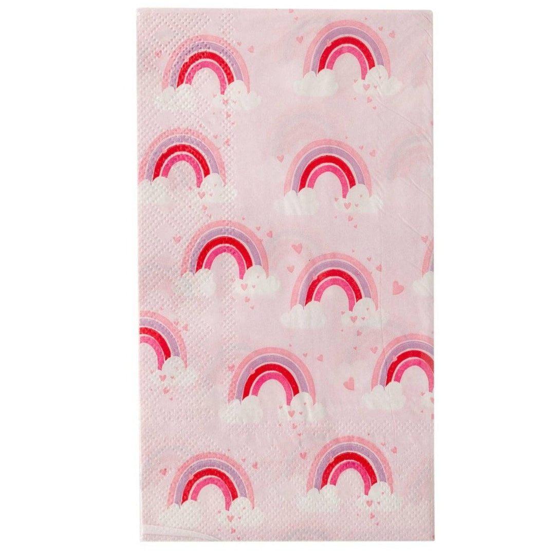 PLTS354X - Rainbows Guest Towel My Mind’s Eye 0 Faire Bonjour Fete - Party Supplies