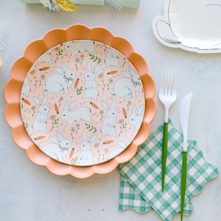 EASTER BUNNY REUSABLE BAMBOO PLATES My Mind's Eye Easter tableware Bonjour Fete - Party Supplies