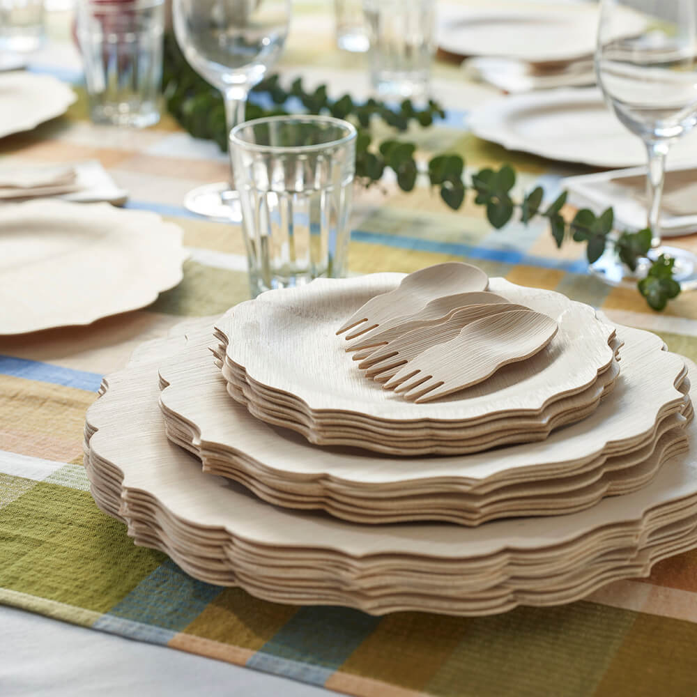 VENEERWARE FANCY COMPOSTABLE PLATES bambu® Plates Bonjour Fete - Party Supplies