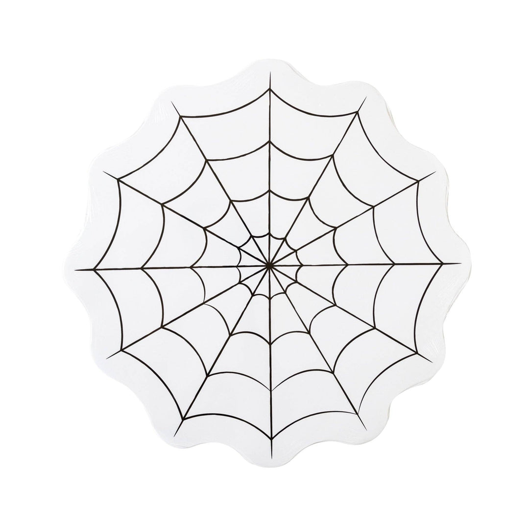 PREORDER SHIPPING 8/1-8/8 - PLTS376A - White Web Paper Placemat My Mind’s Eye 0 Faire Bonjour Fete - Party Supplies