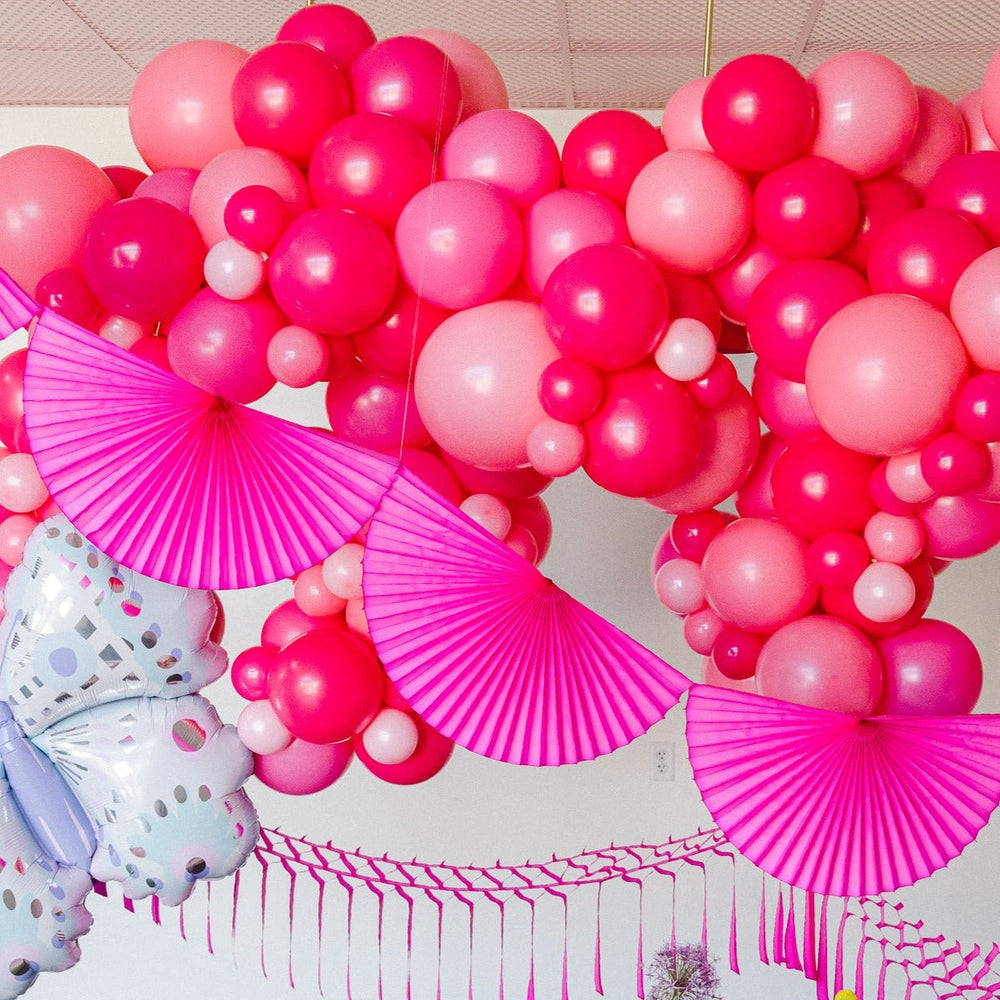 CERISE BUNTING FAN GARLAND Devra Party Garlands & Banners Bonjour Fete - Party Supplies