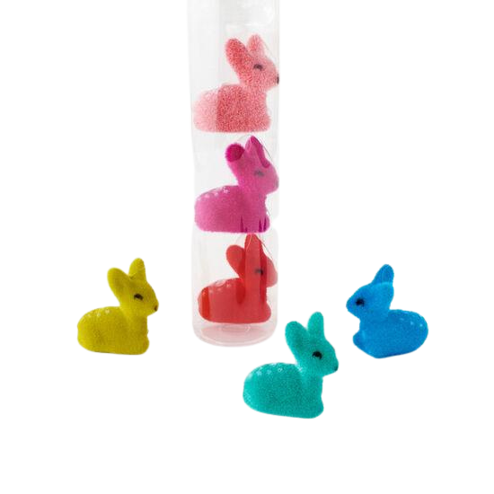 COLORFUL FLOCKED FAWN ORNAMENT One Hundred 80 Degrees Christmas Ornament Bonjour Fete - Party Supplies