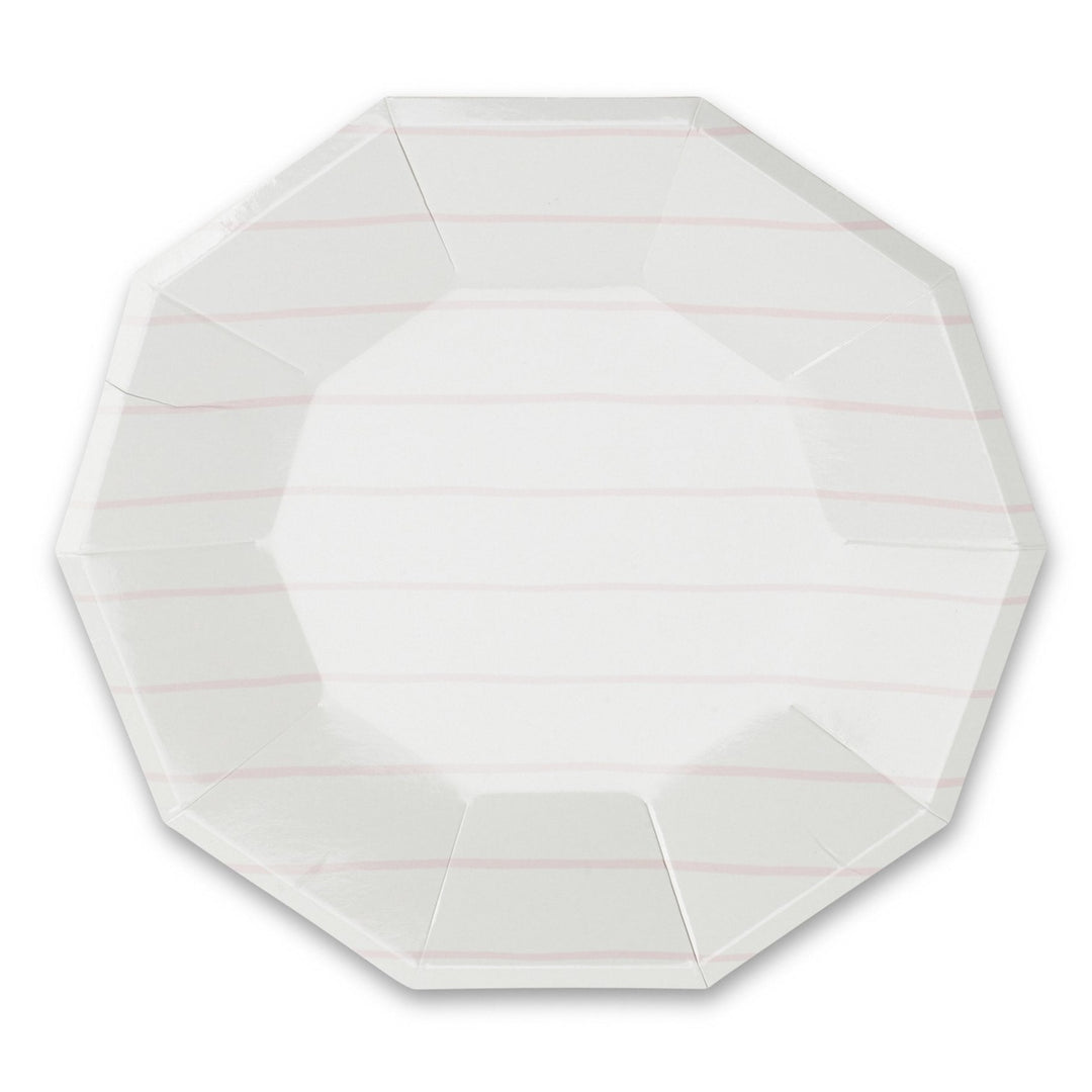 BLUSH FRENCHIE STRIPED PLATES Jollity & Co. + Daydream Society Plates Small Bonjour Fete - Party Supplies
