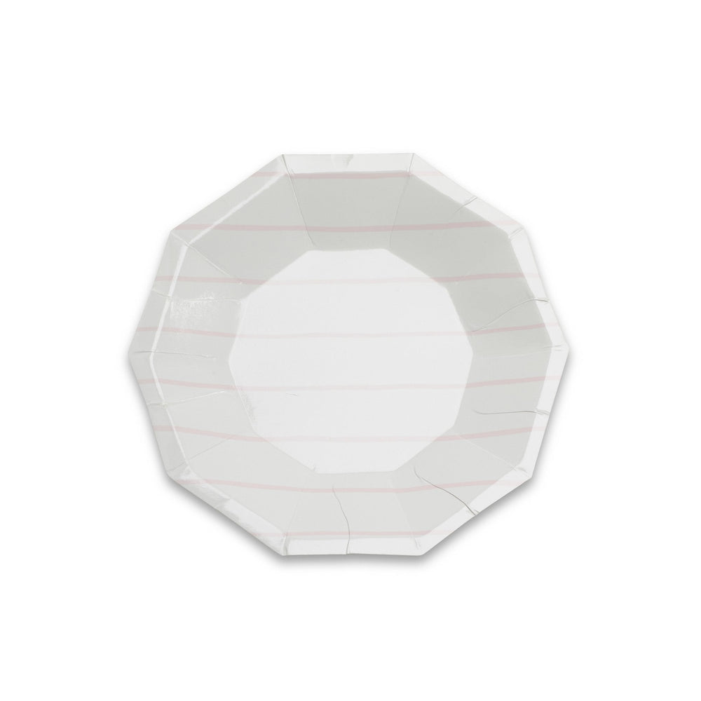 BLUSH FRENCHIE STRIPED PLATES Jollity & Co. + Daydream Society Plates Large Bonjour Fete - Party Supplies