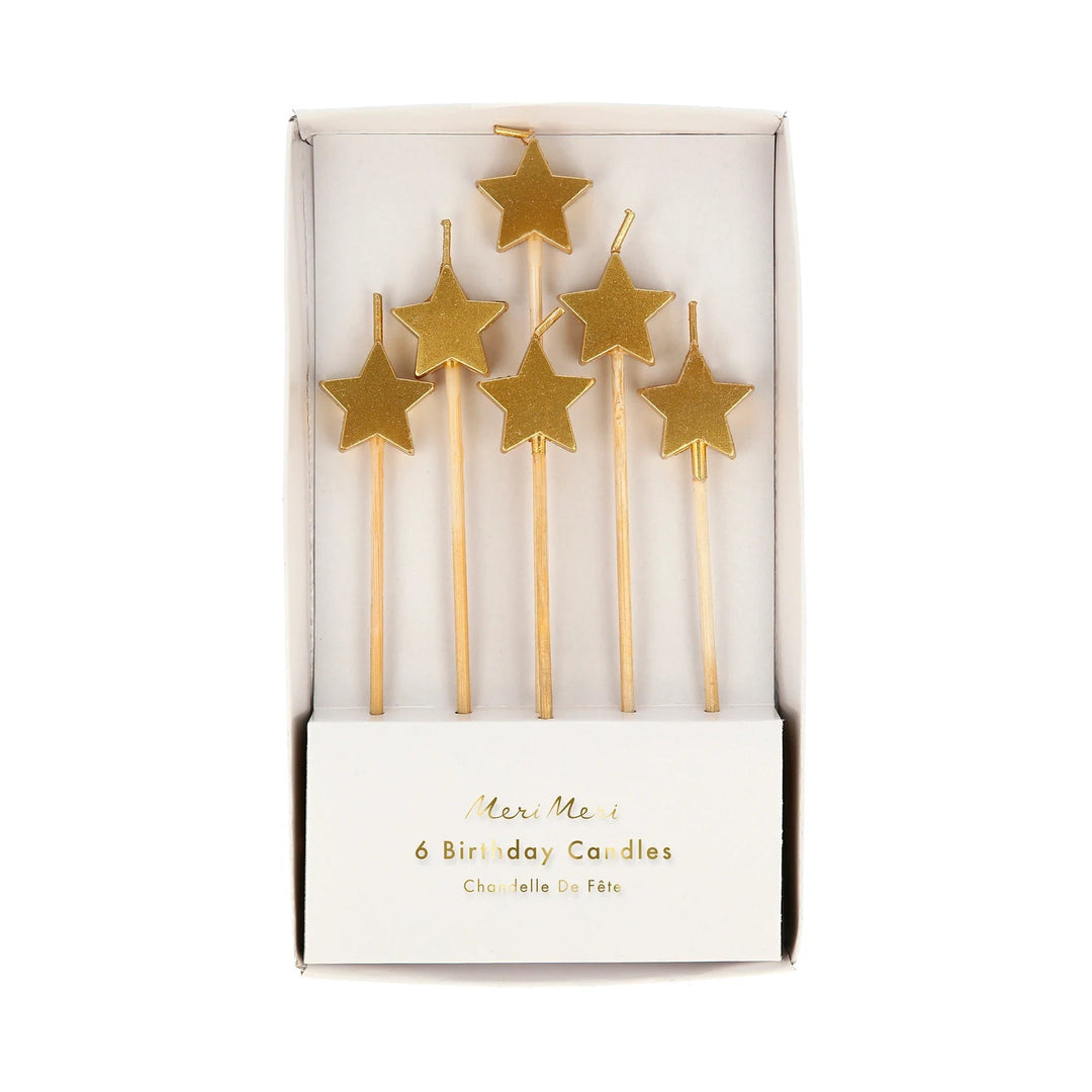 GOLD STAR CANDLES Meri Meri Birthday Candles PASTEL TISSUE FRINGE CHRISTMAS CRACKERS Bonjour Fete - Party Supplies