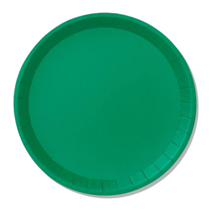 GREEN LARGE PAPER PARTY PLATES Bonjour Fête