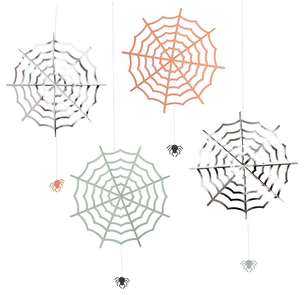HALLOWEEN HANGING COBWEBS Meri Meri Halloween Decor Bonjour Fete - Party Supplies