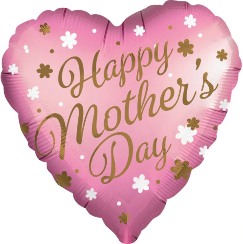 SATIN PINK HAPPY MOTHER'S DAY BALLOON Anagram SATIN PINK HAPPY MOTHER'S DAY BALLOON Bonjour Fete - Party Supplies
