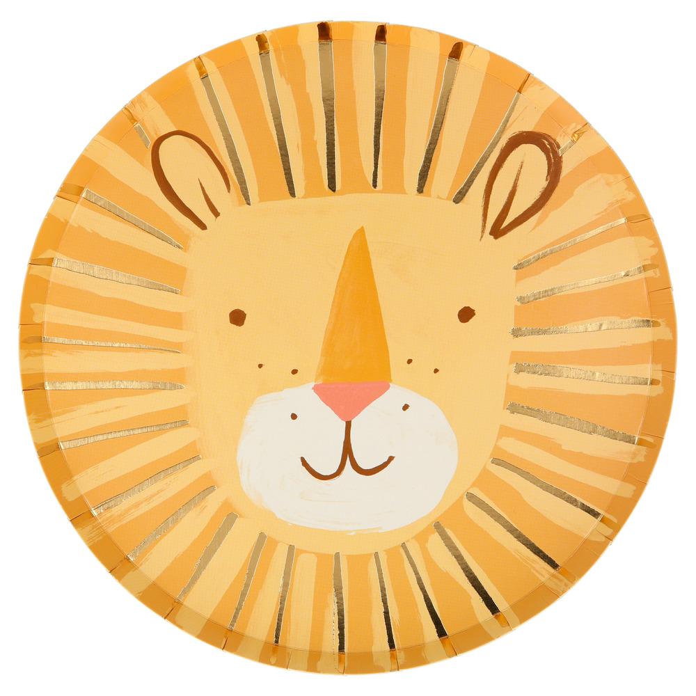 LION PLATES Meri Meri Plates Bonjour Fete - Party Supplies