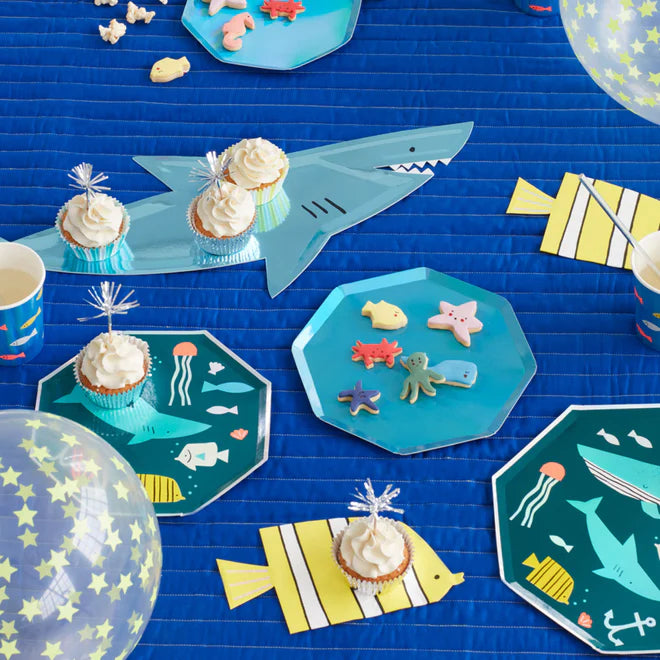 SHARK PLATTERS Meri Meri Garlands & Banners Bonjour Fete - Party Supplies