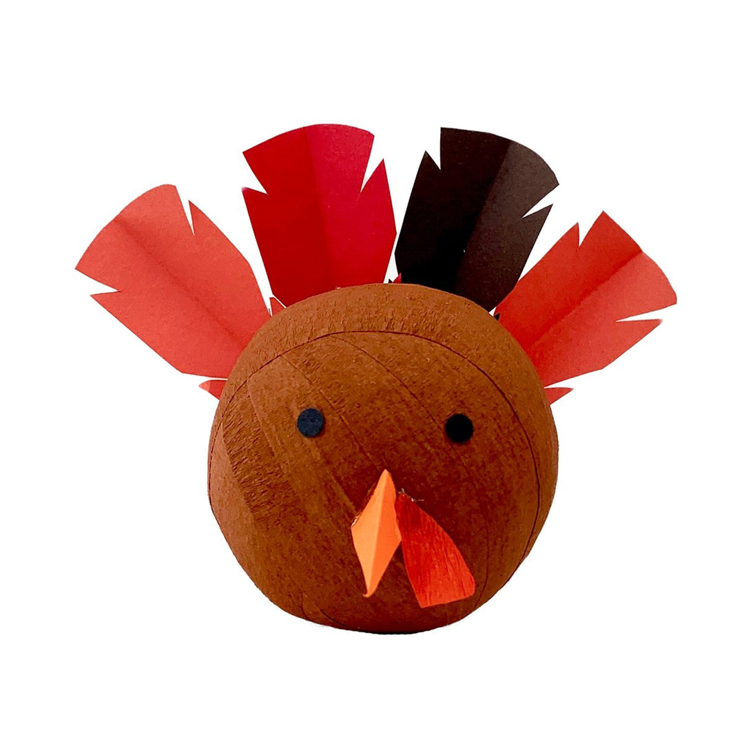 THANKSGIVING TURKEY MINI SURPRIZE BALL TOPS Malibu Thanksgiving Favors Bonjour Fete - Party Supplies