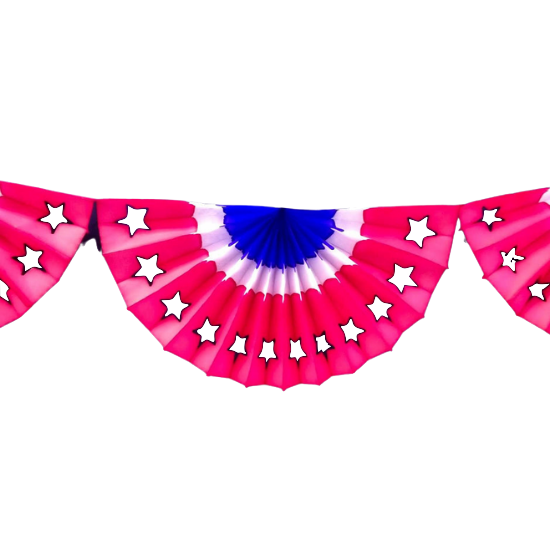 STAR FAN BUNTING GARLAND Devra Party Garlands & Banners Bonjour Fete - Party Supplies