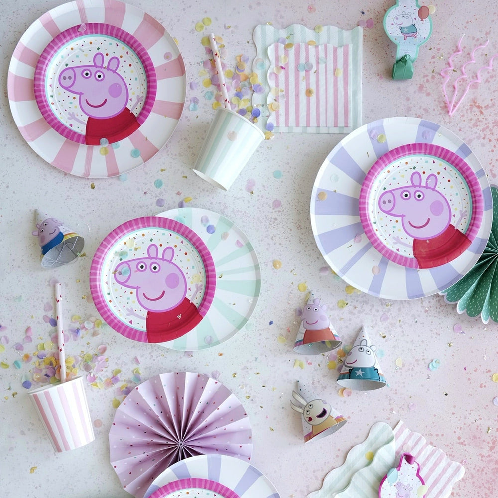 PINK PEPPA PIG PLATES Amscan Bonjour Fete - Party Supplies