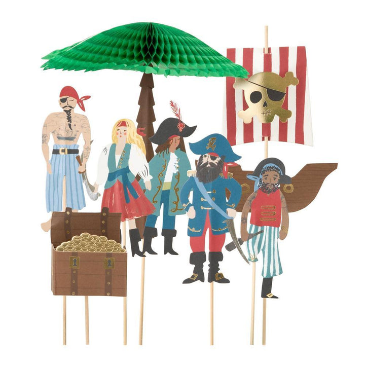 PIRATES & PALM TREE CAKE TOPPERS Meri Meri Cake Topper Bonjour Fete - Party Supplies