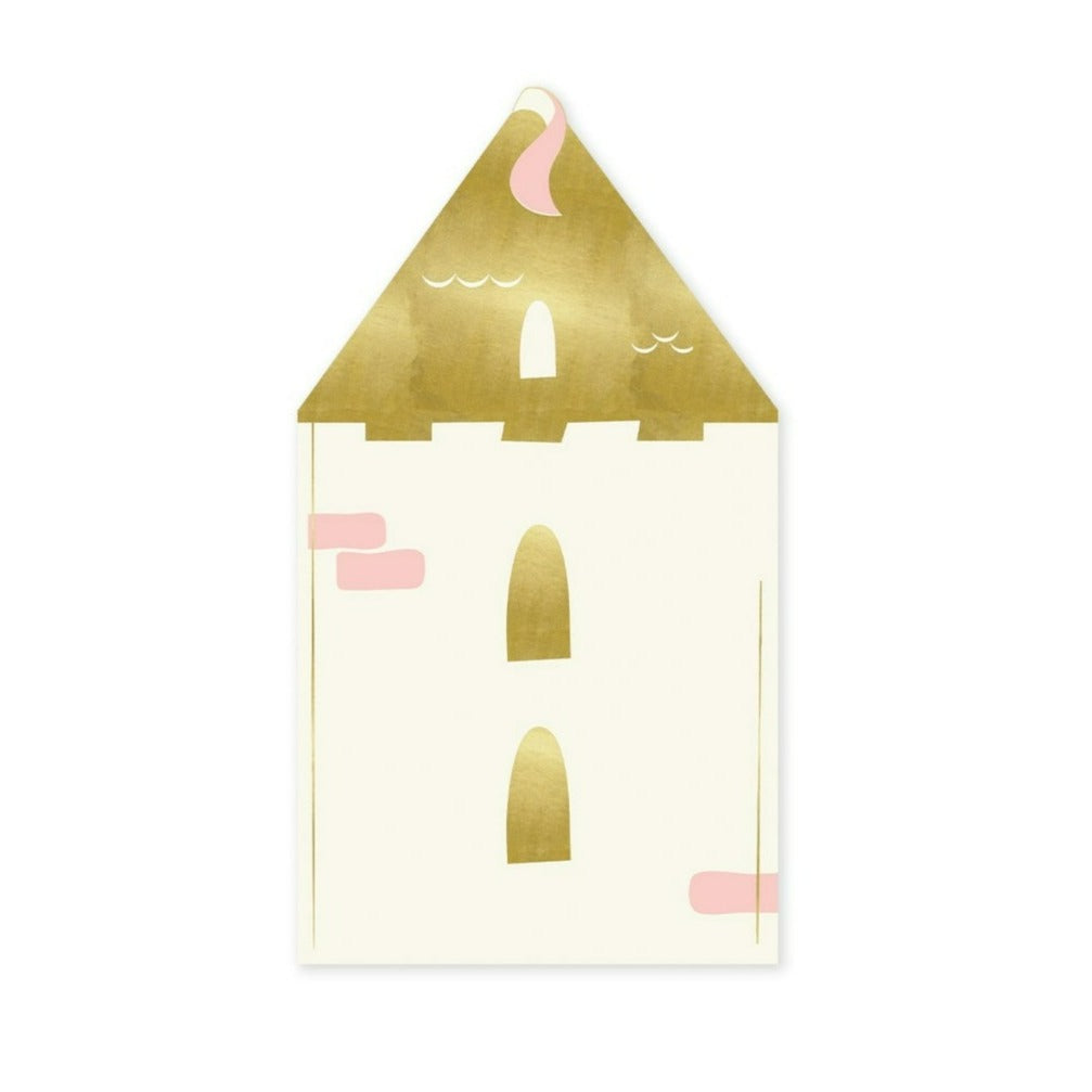 PRINCESS CASTLE SHAPED GUEST NAPKINS My Mind’s Eye Bonjour Fete - Party Supplies