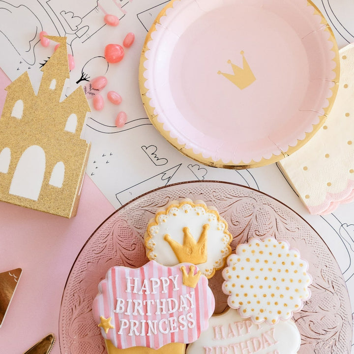 PRINCESS CROWN PLATES My Mind’s Eye Bonjour Fete - Party Supplies
