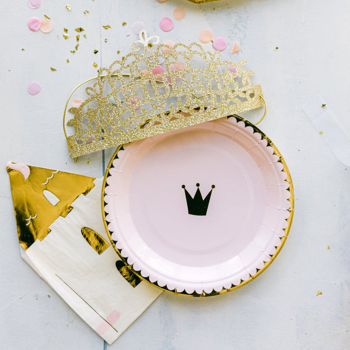 PRINCESS CROWN PLATES My Mind’s Eye Bonjour Fete - Party Supplies