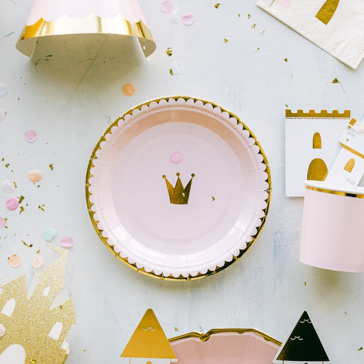 PRINCESS CROWN PLATES My Mind’s Eye Bonjour Fete - Party Supplies