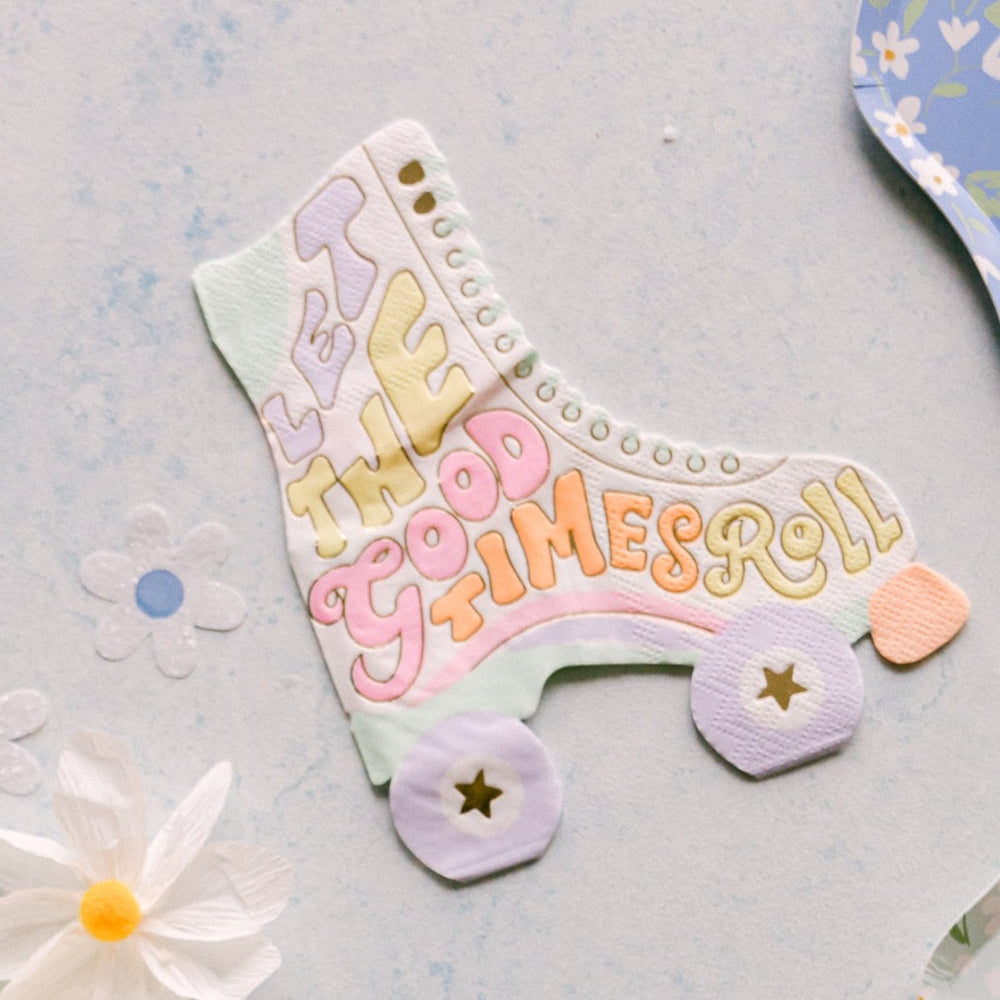 ROLLER SKATE PARTY NAPKINS Meri Meri Napkins Bonjour Fete - Party Supplies