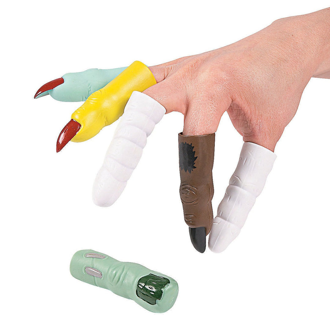 SKELETON & MONSTER FINGERS Fun Express Halloween Party Favors Bonjour Fete - Party Supplies