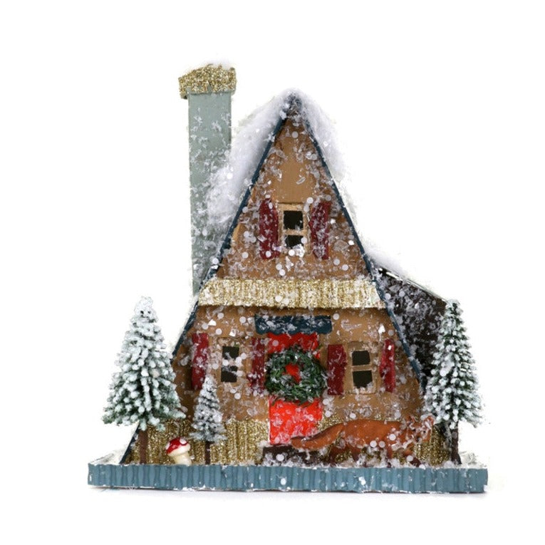 SMALL A-FRAME CABIN ORNAMENT BY CODY FOSTER Cody Foster Co. Christmas Ornament Bonjour Fete - Party Supplies