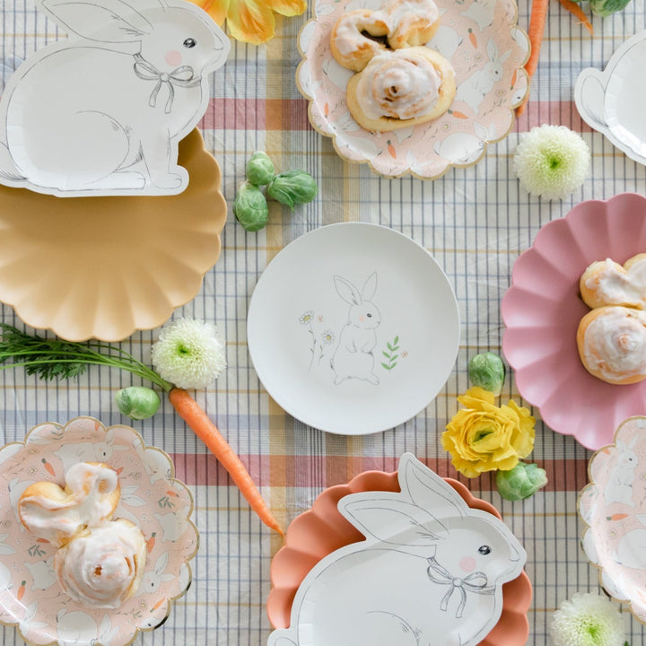 EASTER BUNNY REUSABLE BAMBOO PLATES My Mind's Eye Easter tableware Bonjour Fete - Party Supplies