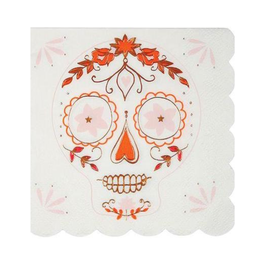 SUGAR SKULL NAPKINS Meri Meri Halloween Party Supplies Bonjour Fete - Party Supplies